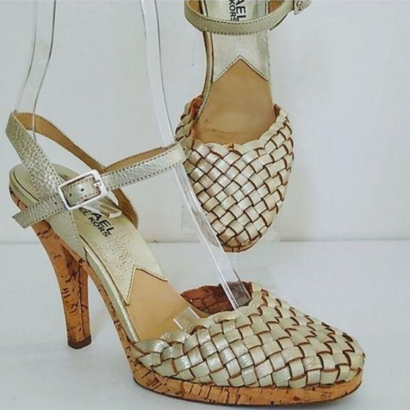 MICHAEL Michael Kors Shoes - Michael Michael Kors Sandals Heel Cork Weave Shoe